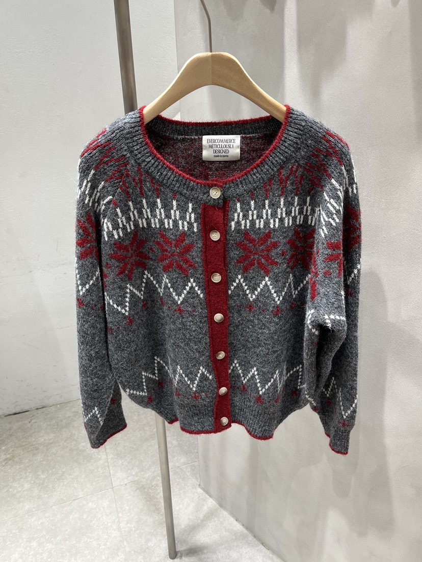 EVERCOMMERCE METICULOUSLY DESIGNED東大門㊣代購女士新品休閑針織衫羊毛EVERCOMMERCE針織衫圖色4