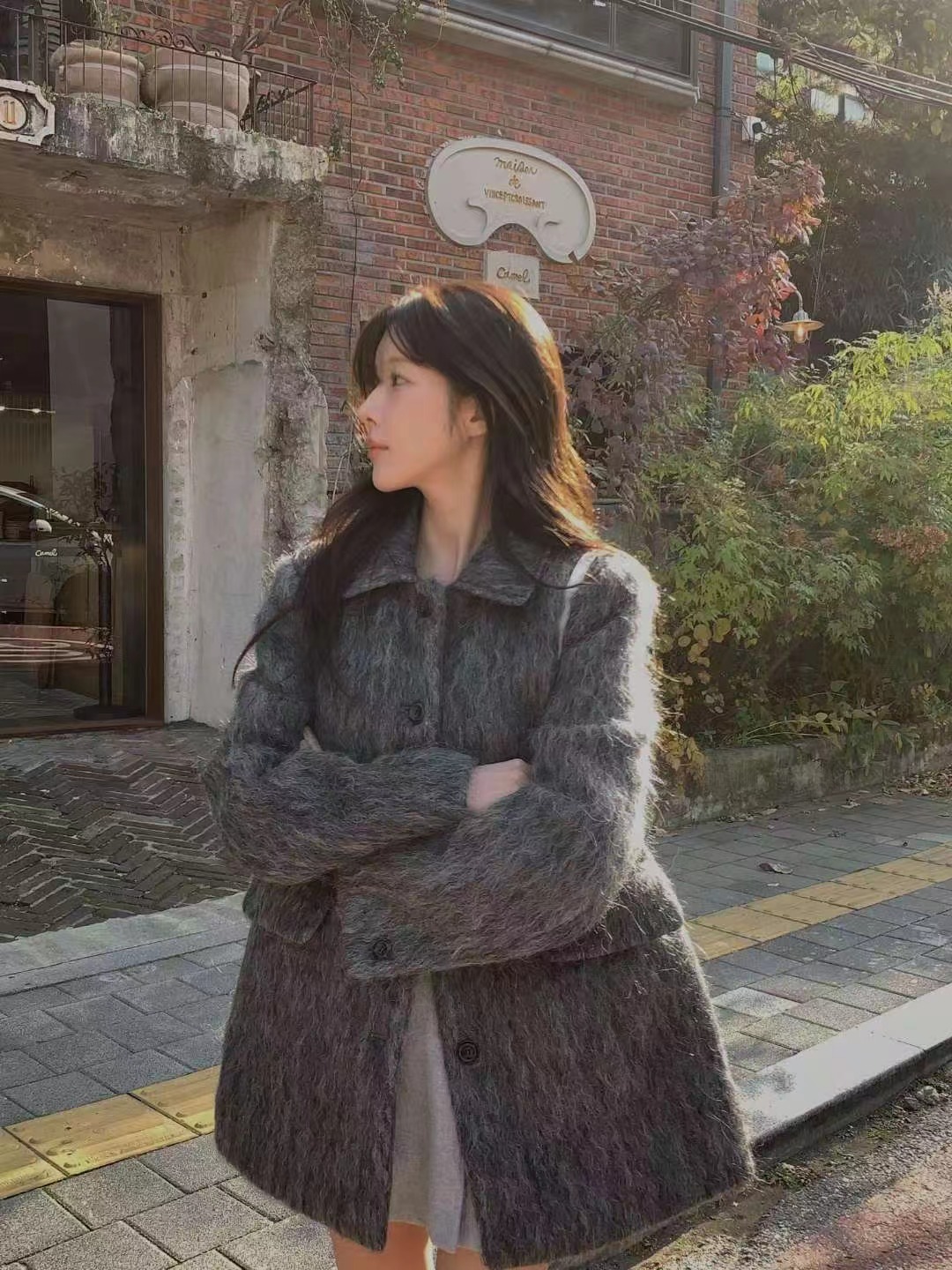 MIELLE-미엘르-OT韓國直郵㊣女士新款真品休閑推薦短款大衣MIELLE-미엘르-OT短款大衣圖色3