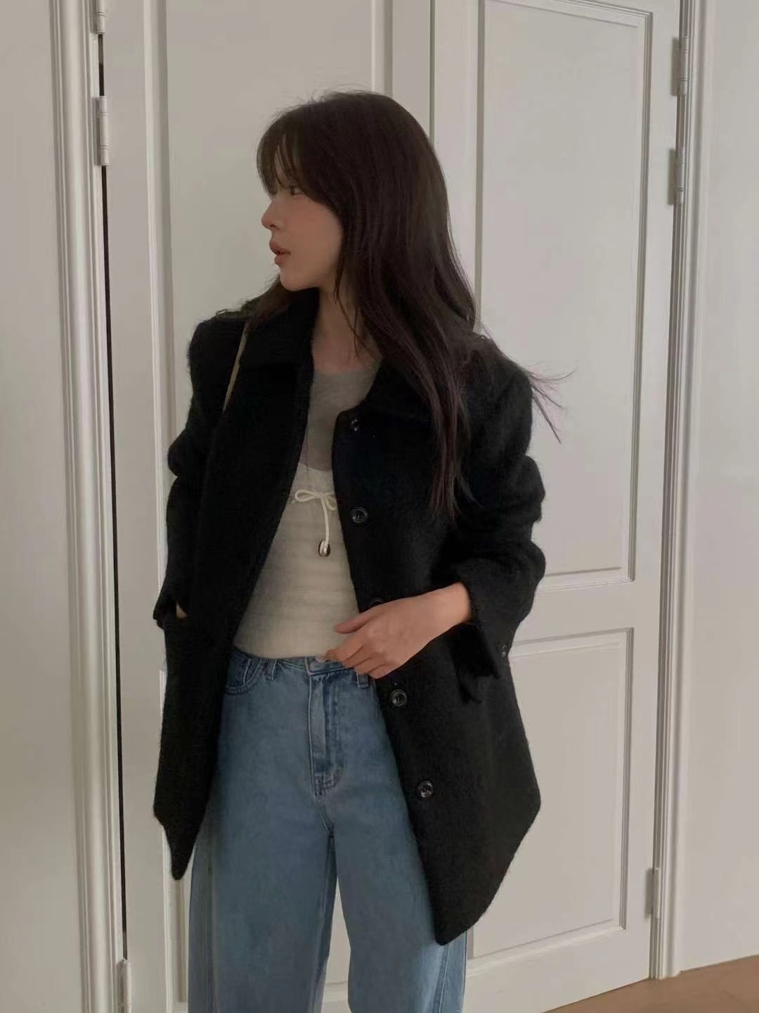 MIELLE-미엘르-OT韓國直郵㊣女士新款真品休閑推薦短款大衣MIELLE-미엘르-OT短款大衣圖色4