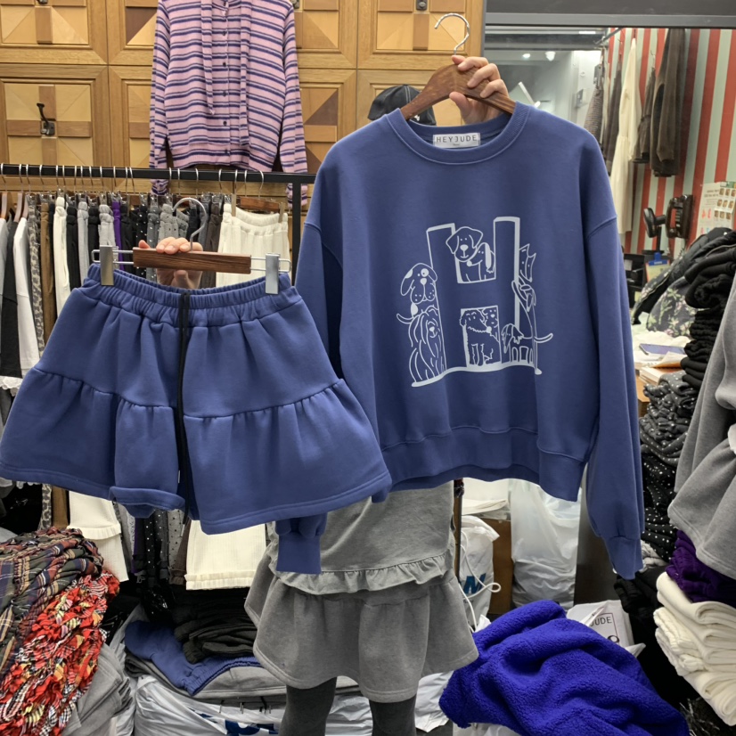 HEYJUDE東大門㊣直郵女裝新品休閑推薦25秋冬熱賣套裝加絨套裝HEYJUDE套裝圖色1