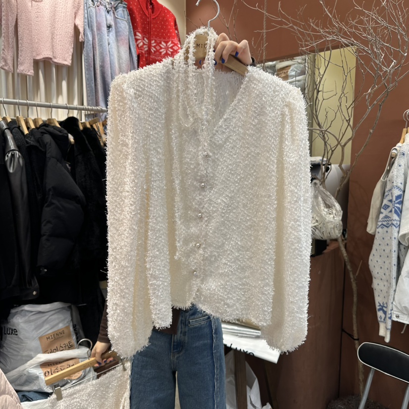 MIENNE韓國直郵㊣女士新款職業真品休閑熱賣襯衫蕾絲衫含脖帶MIENNE襯衫/蕾絲衫圖色1