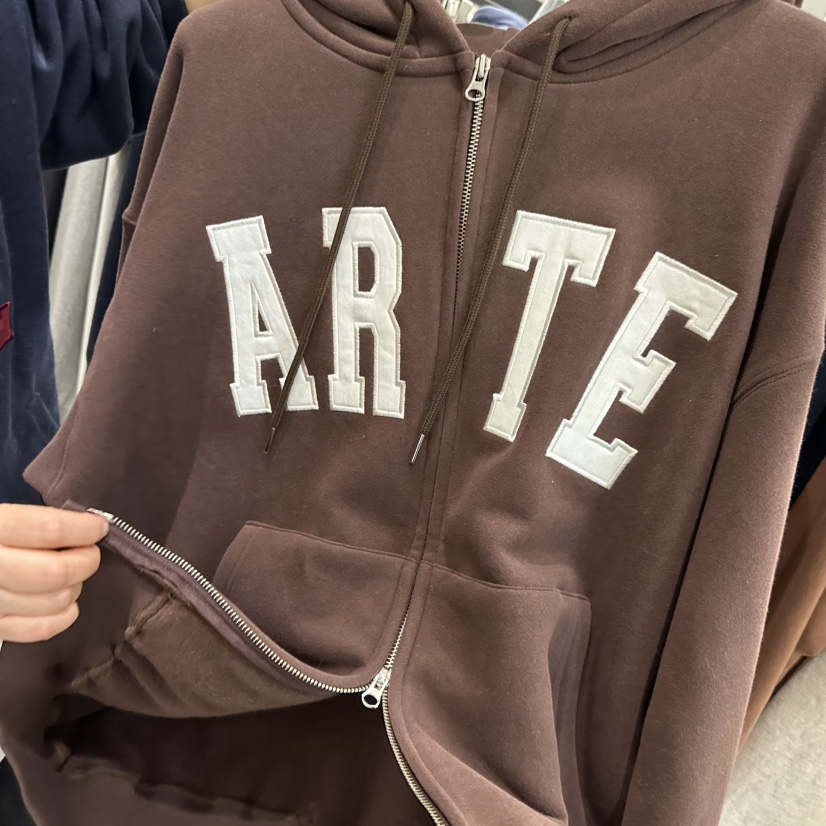 ARTE STUDIO東大門㊣直郵女士新品人氣夾克連帽拉鏈衫加絨ARTE STUDIO夾克