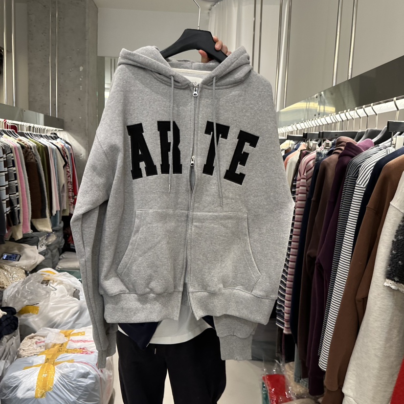 ARTE STUDIO東大門㊣直郵女士新品人氣夾克連帽拉鏈衫加絨ARTE STUDIO夾克圖色2