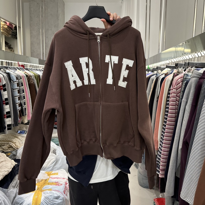 ARTE STUDIO東大門㊣直郵女士新品人氣夾克連帽拉鏈衫加絨ARTE STUDIO夾克圖色3