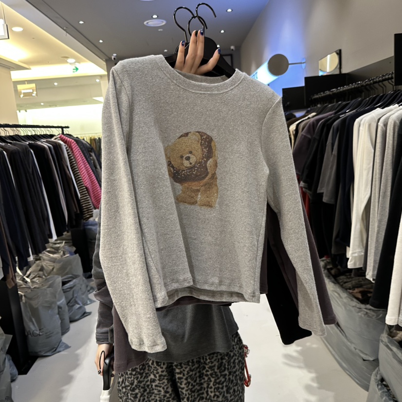 CREDITO東大門㊣實拍女士新品25秋冬推薦職業人氣時尚長袖T恤CREDITO長袖T恤圖色2