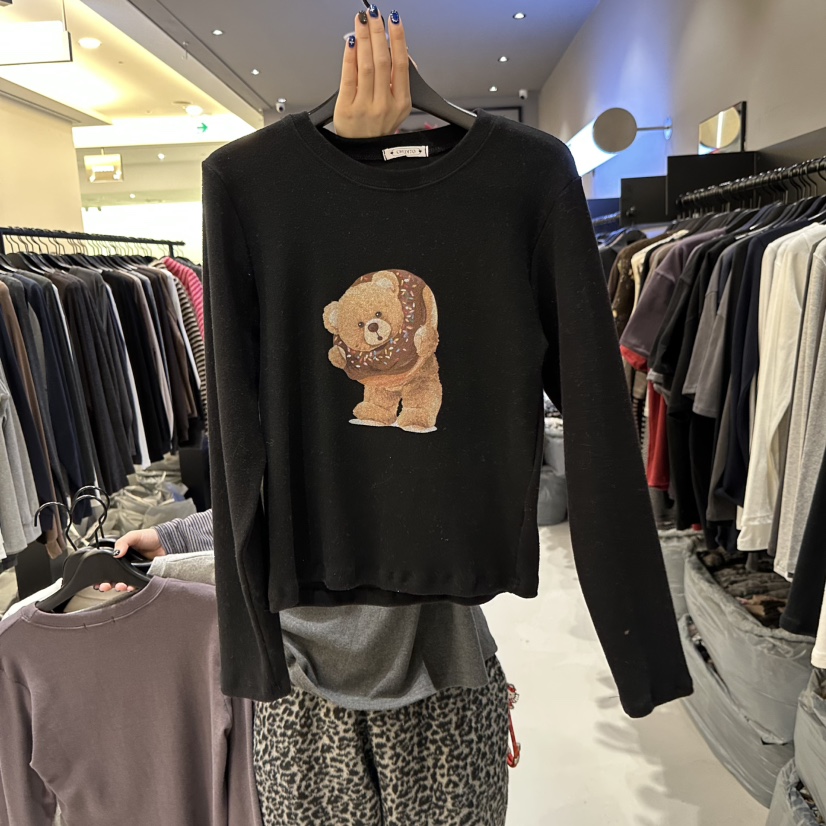 CREDITO東大門㊣實拍女士新品25秋冬推薦職業人氣時尚長袖T恤CREDITO長袖T恤圖色4