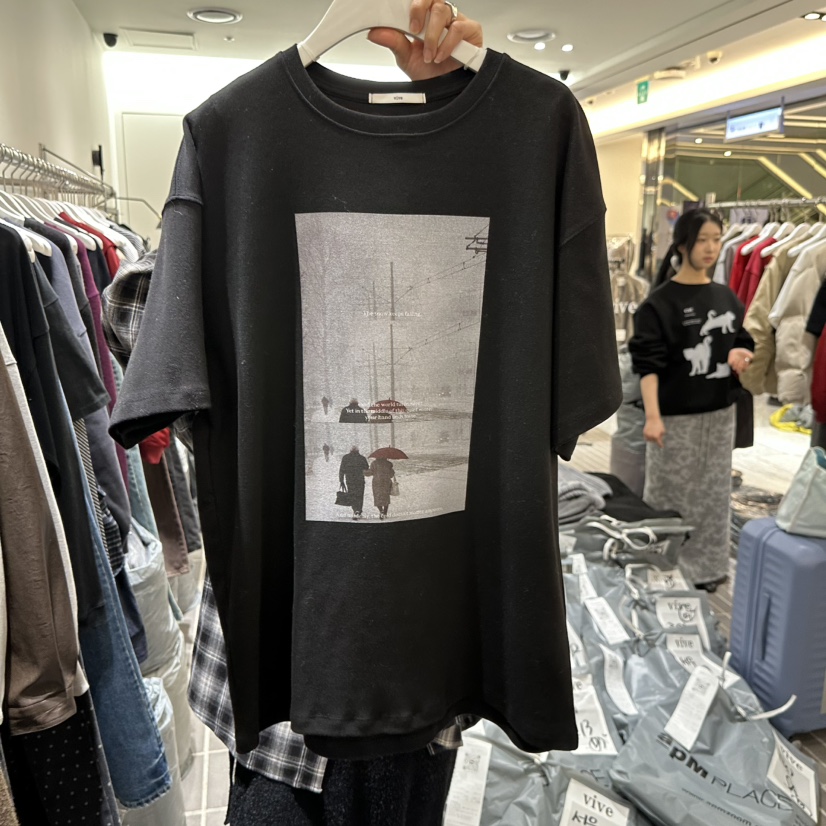 VIVE東大門㊣直郵女裝新品推薦25秋冬真品職業時尚人氣休閑T恤VIVET恤圖色3