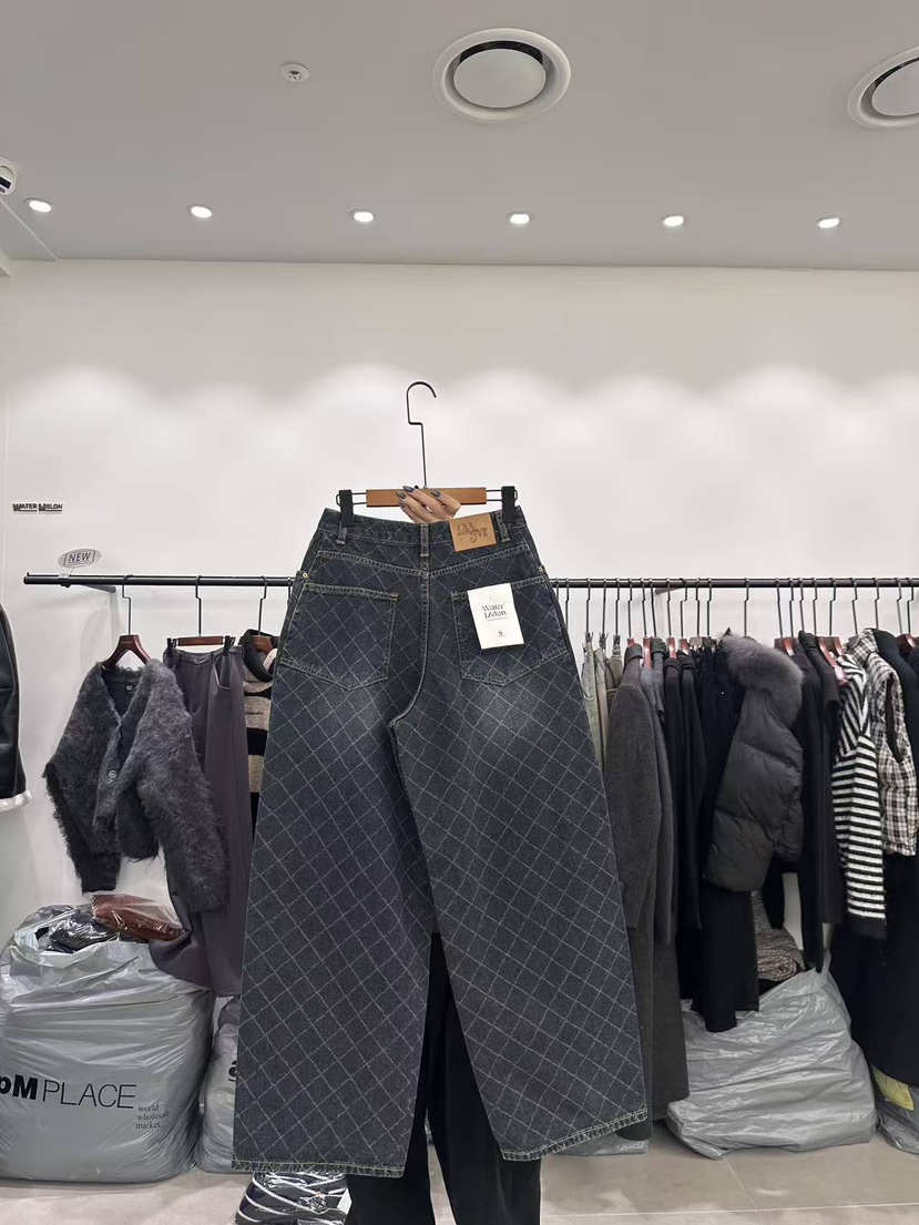 WATERMELON韓國直郵㊣女裝新品職業人氣真品時尚25秋冬牛仔褲WATER MELON牛仔褲