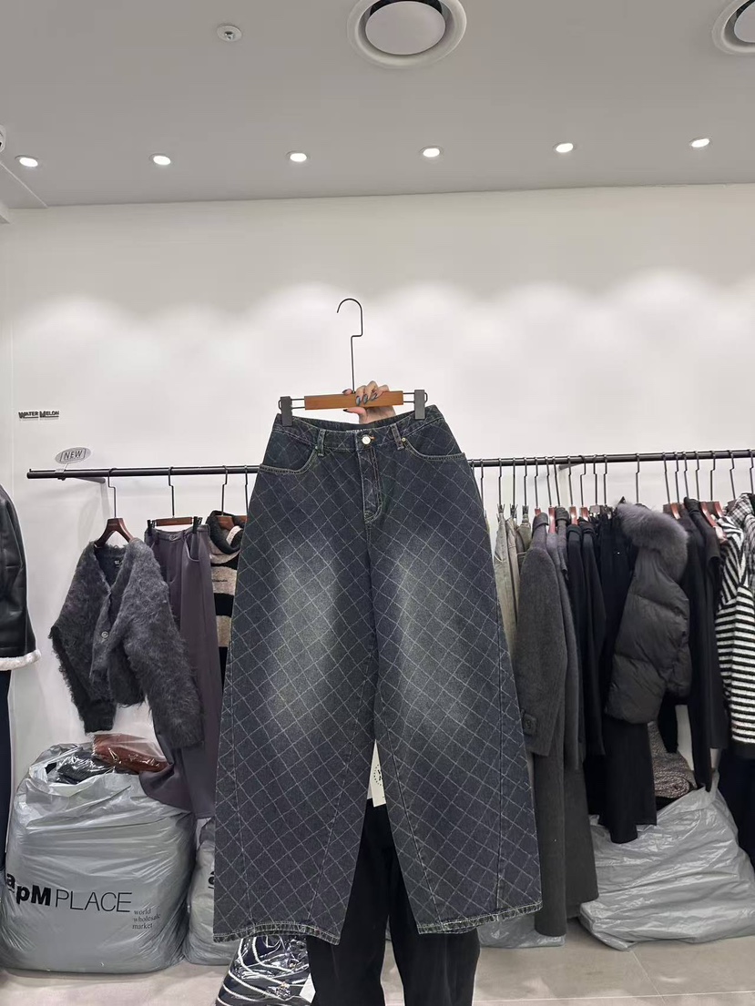 WATERMELON韓國直郵㊣女裝新品職業人氣真品時尚25秋冬牛仔褲WATER MELON牛仔褲圖色1