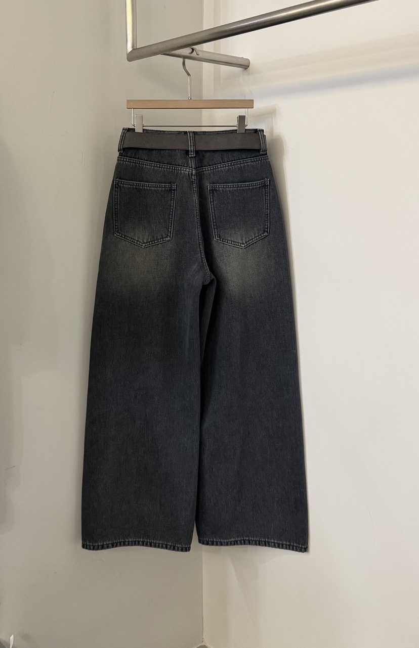 TWENTY FOUR SEVEN24-7東大門㊣代購女士新品推薦牛仔褲含腰帶加絨TEWNTY FOUR SEVEN24-7牛仔褲