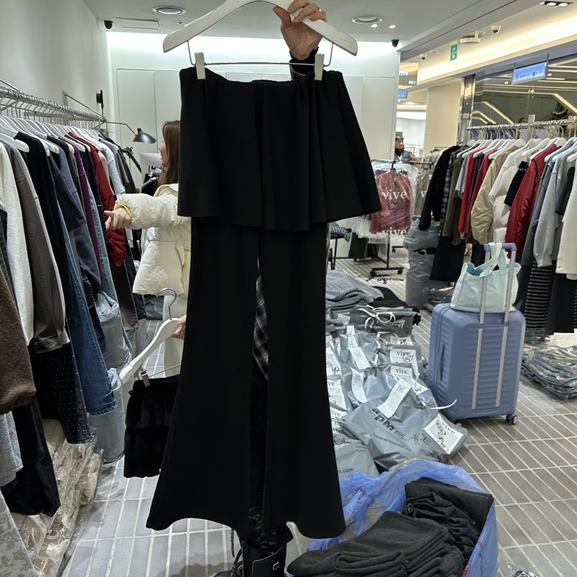 VIVE東大門㊣實拍女士新品推薦職業人氣25秋冬時尚真品裙褲VIVE裙褲圖色1黑色
