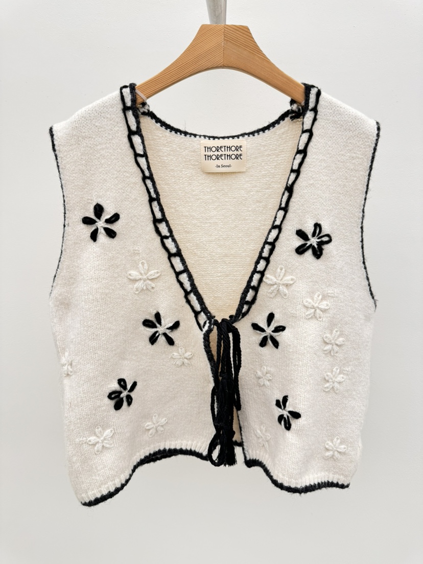 THORE韓國代購㊣女裝新款休閑真品時尚熱賣職業推薦25秋冬馬甲THORE馬甲圖色1