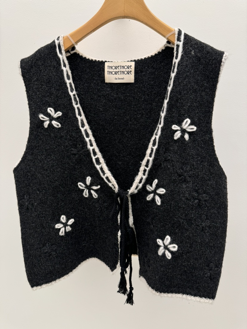 THORE韓國代購㊣女裝新款休閑真品時尚熱賣職業推薦25秋冬馬甲THORE馬甲圖色2