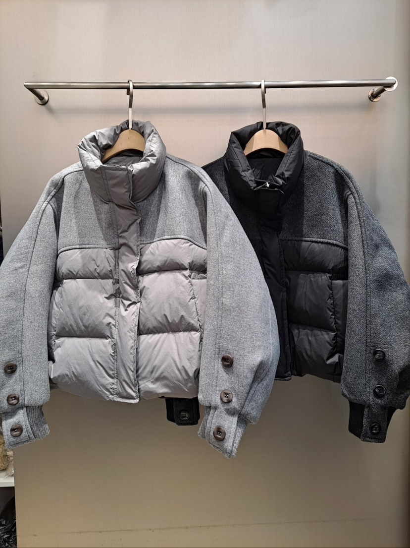 THE SIL東大門㊣代購女士新款休閑人氣真品短款羽絨服高領絨THE SIL/1 2ILLY短款羽絨服圖色1左一色