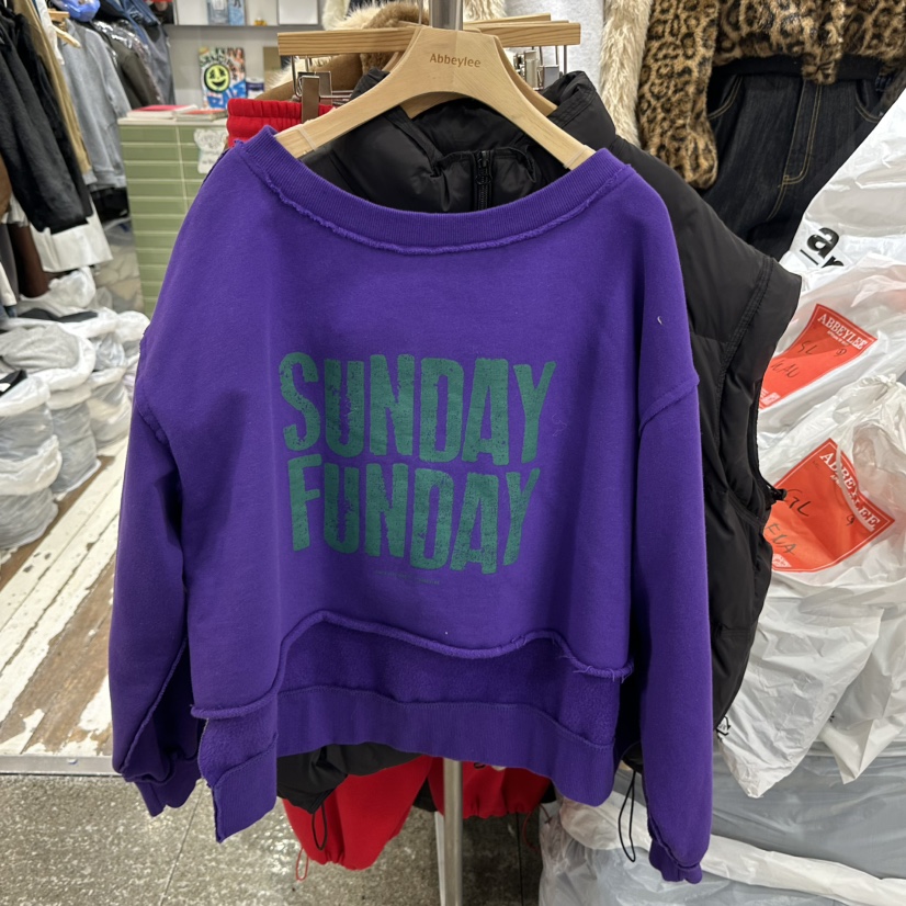 ABBEYLEE韓國代購㊣女士新款職業人氣真品熱賣時尚衛衣加絨ABBEYLEE衛衣圖色2