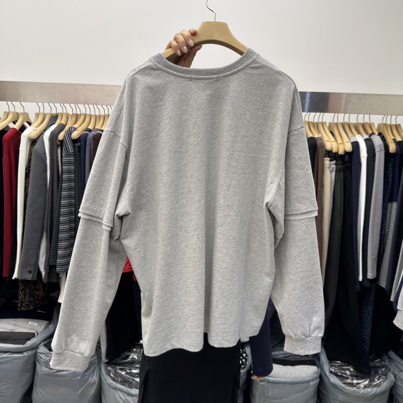 SPECIAL東大門㊣實拍女士新款25秋冬時尚真品推薦衛衣假兩件SPECIAL衛衣