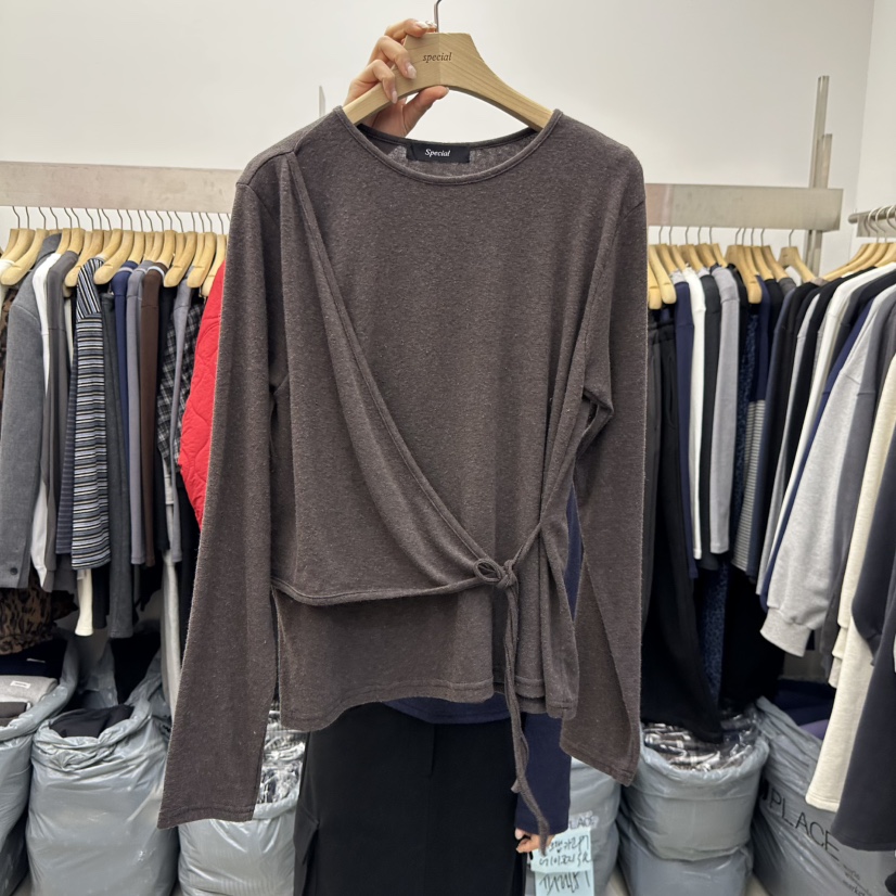 SPECIAL東大門㊣實拍女士新款熱賣25秋冬推薦休閑人氣長袖T恤SPECIAL長袖T恤圖色1