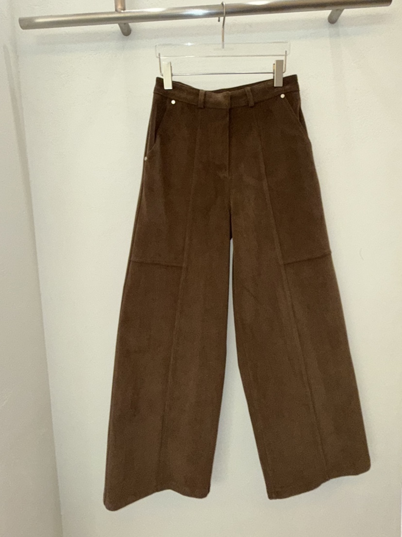 MOST OF ALL U東大門㊣代購女士新款真品人氣休閑褲復古MOST OF ALL U休閑褲圖色2棕色
