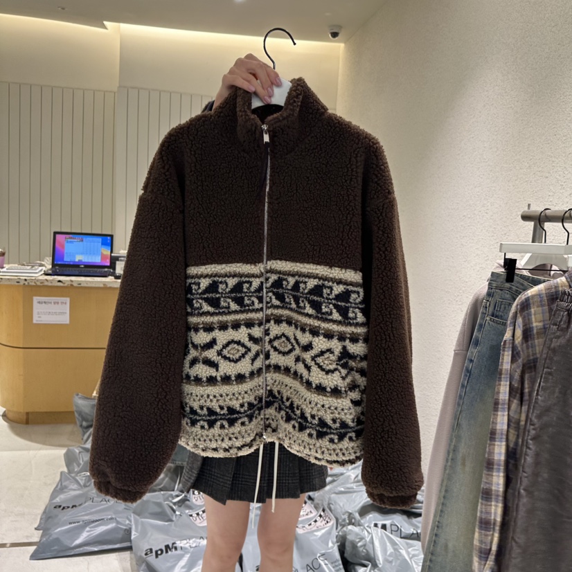 GRADE韓國代購㊣女裝新品25秋冬時尚熱賣推薦職業人氣真品夾克GRADE夾克圖色2棕色