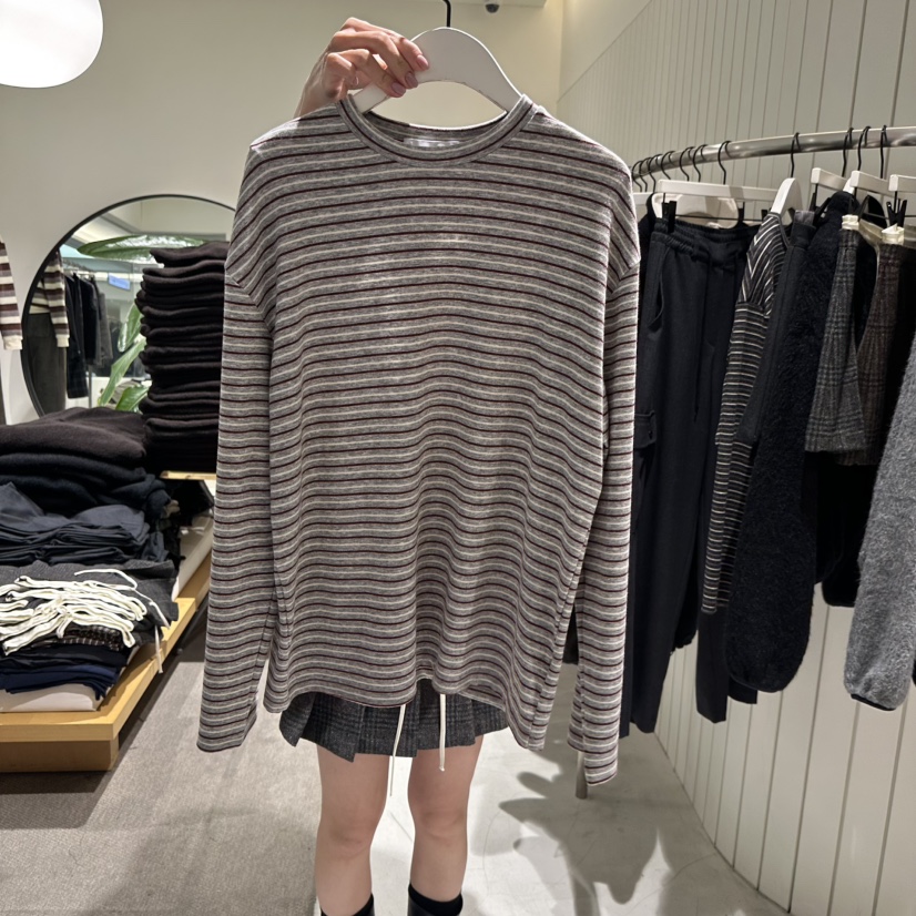 GRADE東大門㊣直郵女裝新品真品推薦人氣時尚職業休閑長袖T恤GRADE長袖T恤圖色1灰色