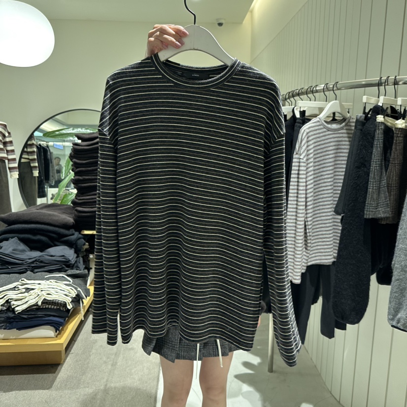 GRADE東大門㊣直郵女裝新品真品推薦人氣時尚職業休閑長袖T恤GRADE長袖T恤圖色2墨色