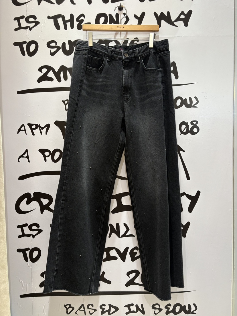 2ND K韓國直郵㊣女裝新品人氣熱賣真品休閑推薦職業牛仔褲2ND K牛仔褲圖色2