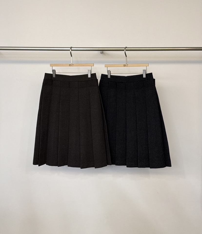 TWENTY FOUR SEVEN24-7東大門㊣代購女士新款熱賣半身裙中短裙羊毛褶皺TEWNTY FOUR SEVEN24-7半身裙/中短裙