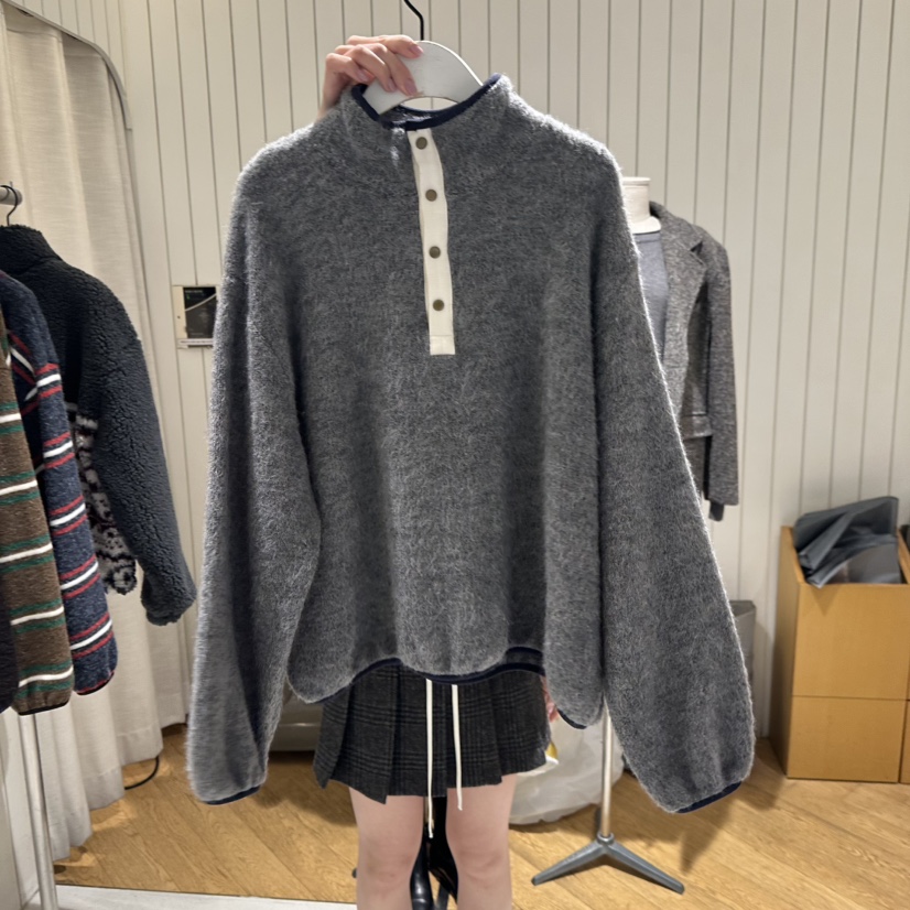 GRADE韓國代購㊣女裝新款熱賣人氣25秋冬真品職業休閑衛衣柔軟GRADE衛衣圖色1