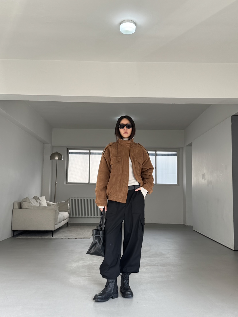 LIMLIMLIM東大門㊣代購女裝新款熱賣人氣推薦休閑夾克絨面革LIM LIM LIM夾克