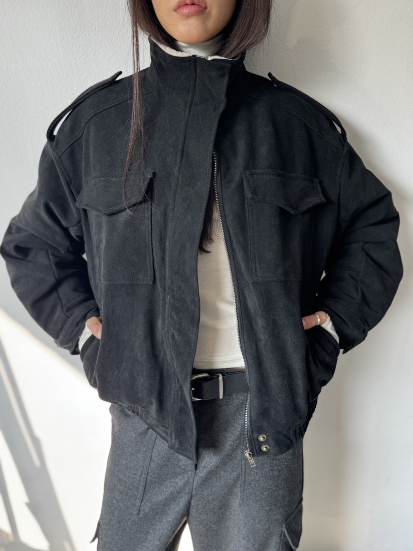 LIMLIMLIM東大門㊣代購女裝新款熱賣人氣推薦休閑夾克絨面革LIM LIM LIM夾克圖色2