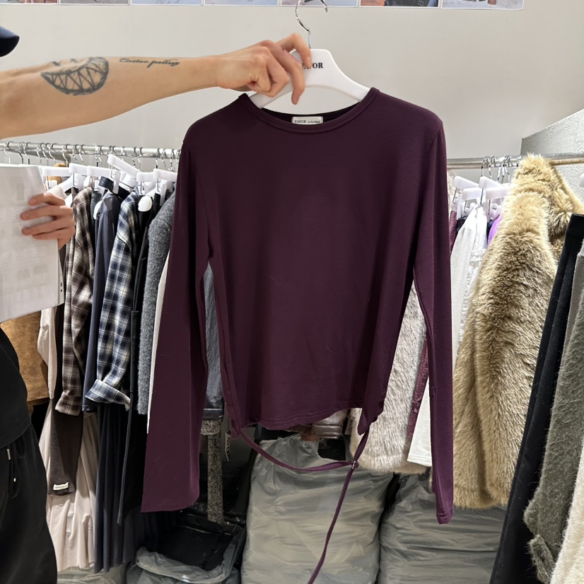 FAVOR-P韓國直郵㊣女裝新品人氣推薦職業25秋冬真品長袖T恤FAVOR-P長袖T恤圖色2