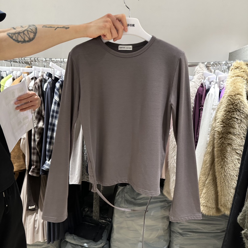 FAVOR-P韓國直郵㊣女裝新品人氣推薦職業25秋冬真品長袖T恤FAVOR-P長袖T恤圖色3