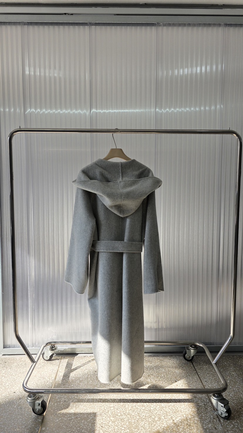 LIMLIMLIM東大門㊣代購女裝新款時尚休閑熱賣中長款大衣連帽LIM LIM LIM中長款大衣