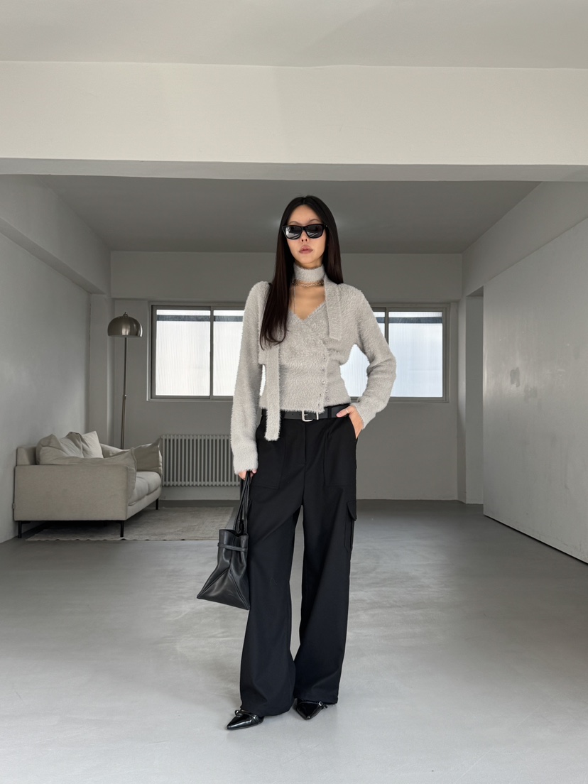 LIMLIMLIM東大門㊣實拍女士新款推薦25秋冬熱賣針織衫含脖帶LIM LIM LIM針織衫