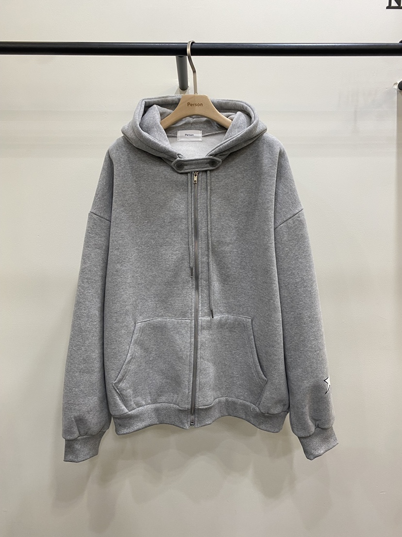 PERSON東大門㊣代購女裝新款人氣熱賣真品25秋冬夾克拉鏈連帽PERSON夾克圖色3