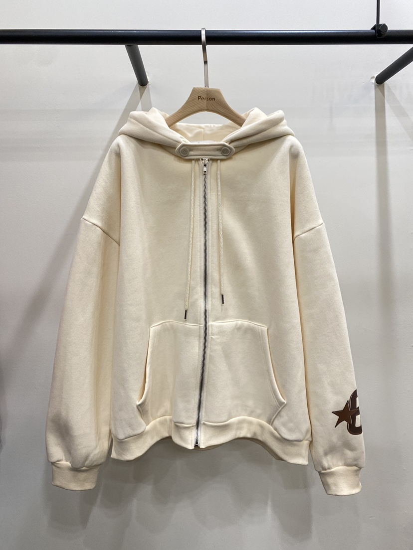 PERSON東大門㊣代購女裝新款人氣熱賣真品25秋冬夾克拉鏈連帽PERSON夾克圖色4