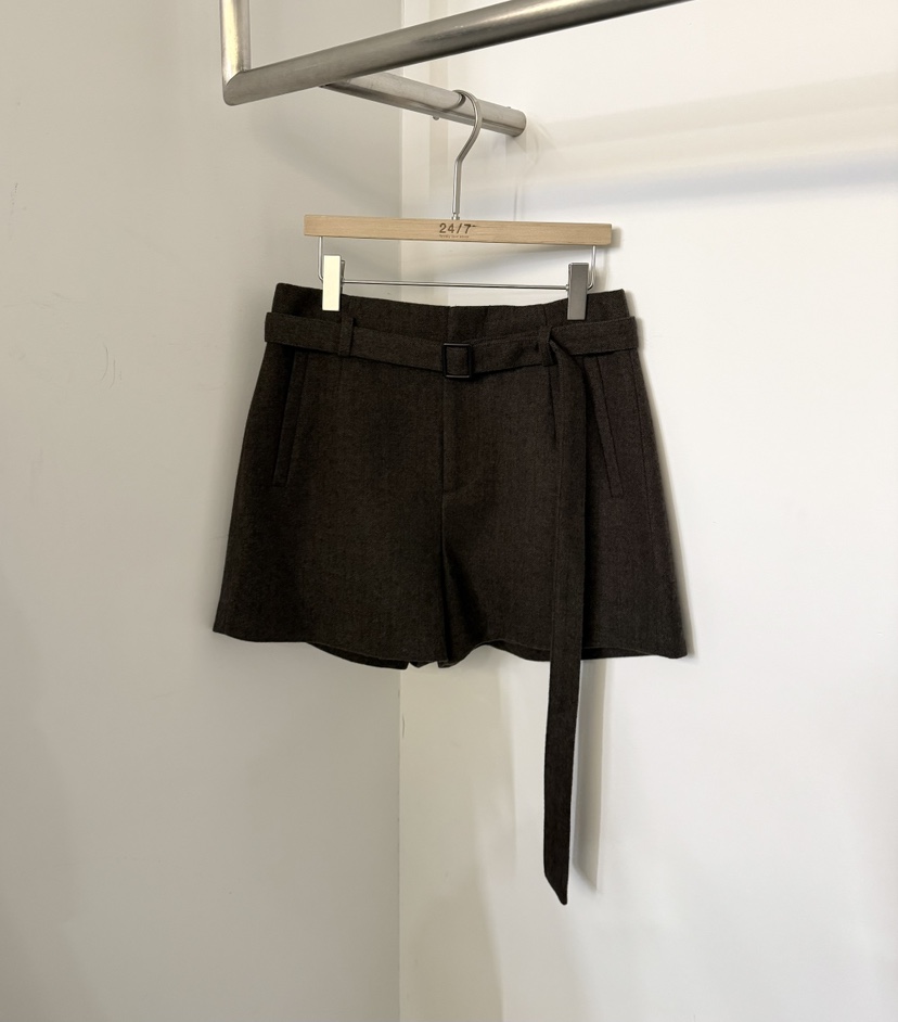 TWENTY FOUR SEVEN24-7東大門㊣實拍女裝新款人氣真品短褲TEWNTY FOUR SEVEN24-7短褲圖色3棕色