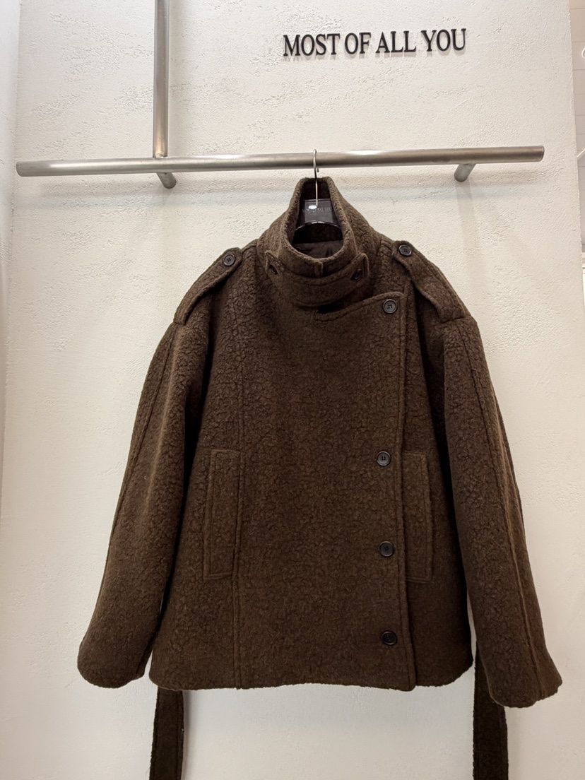 MOST OF ALL U東大門㊣直郵女裝新品25秋冬短款大衣羊毛MOST OF ALL U短款大衣圖色2