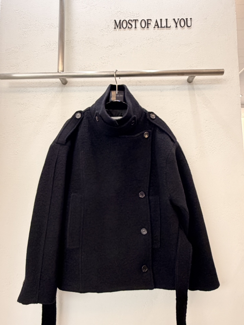MOST OF ALL U東大門㊣直郵女裝新品25秋冬短款大衣羊毛MOST OF ALL U短款大衣圖色3