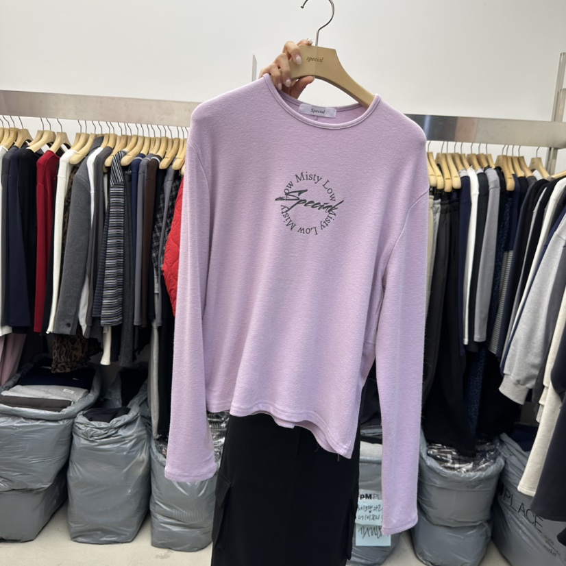 SPECIAL東大門㊣實拍女裝新品25秋冬真品休閑熱賣人氣長袖T恤SPECIAL長袖T恤圖色4