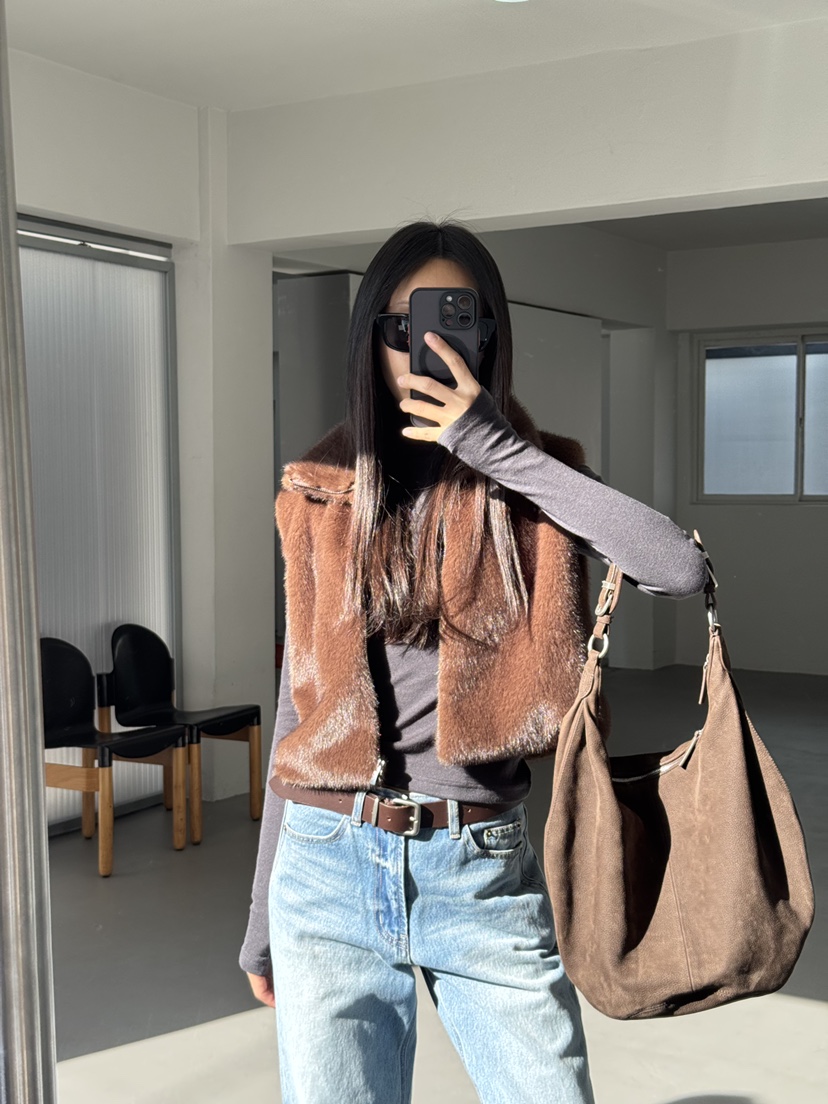 LIMLIMLIM東大門㊣實拍女裝新款推薦時尚熱賣人氣職業馬甲貂皮LIM LIM LIM馬甲