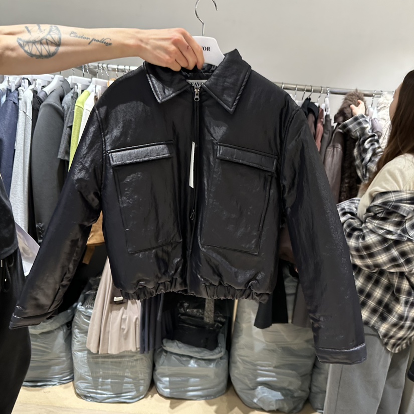 FAVOR-P韓國直郵㊣女裝新品人氣熱賣休閑時尚推薦真品夾克FAVOR-P夾克圖色2黑色