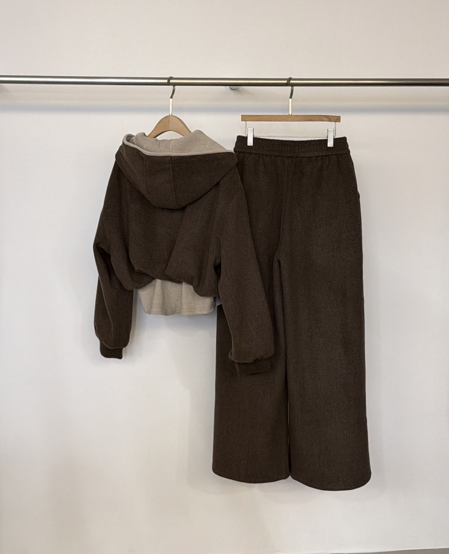 TWENTY FOUR SEVEN24-7東大門㊣實拍女士新品25秋冬套裝兩件套連帽衫羊毛TEWNTY FOUR SEVEN24-7套裝