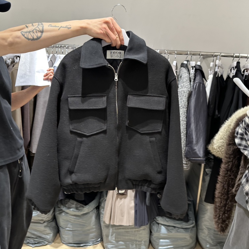 FAVOR-P東大門㊣實拍女士新品推薦人氣25秋冬休閑時尚夾克FAVOR-P夾克圖色2