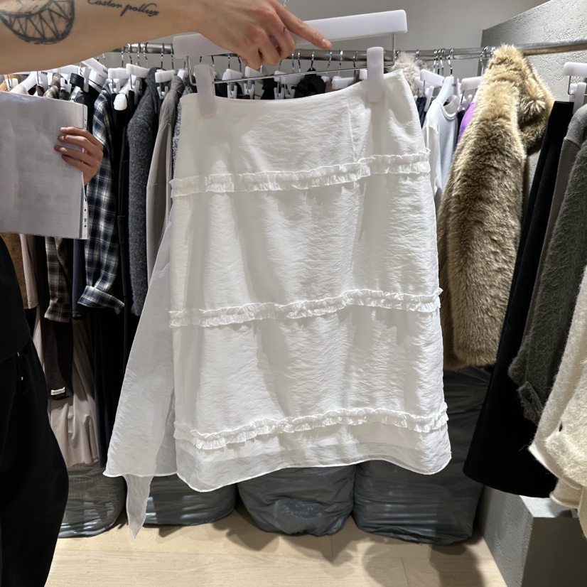 FAVOR-P韓國代購㊣女裝新款25秋冬時尚人氣休閑半身裙中短裙FAVOR-P半身裙/中短裙