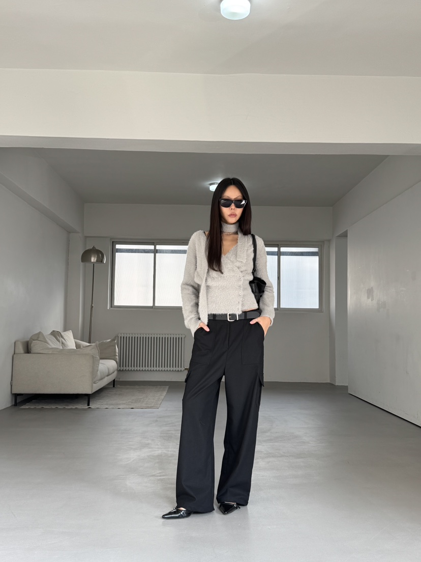 LIMLIMLIM東大門㊣實拍女士新款真品熱賣25秋冬休閑褲不含腰帶LIM LIM LIM休閑褲