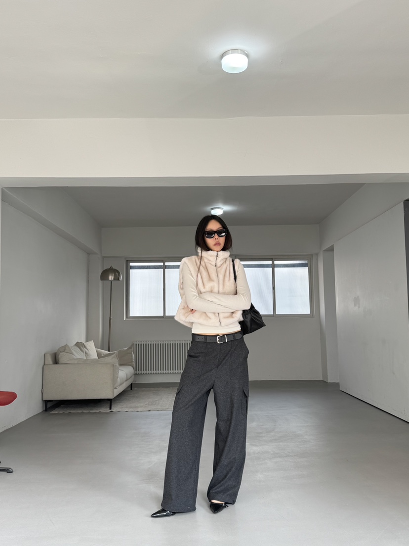 LIMLIMLIM東大門㊣實拍女士新款真品熱賣25秋冬休閑褲不含腰帶LIM LIM LIM休閑褲