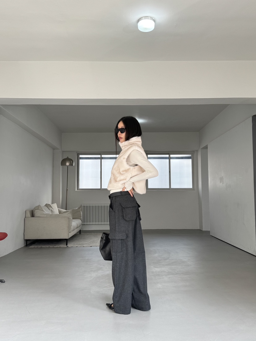 LIMLIMLIM東大門㊣實拍女士新款真品熱賣25秋冬休閑褲不含腰帶LIM LIM LIM休閑褲