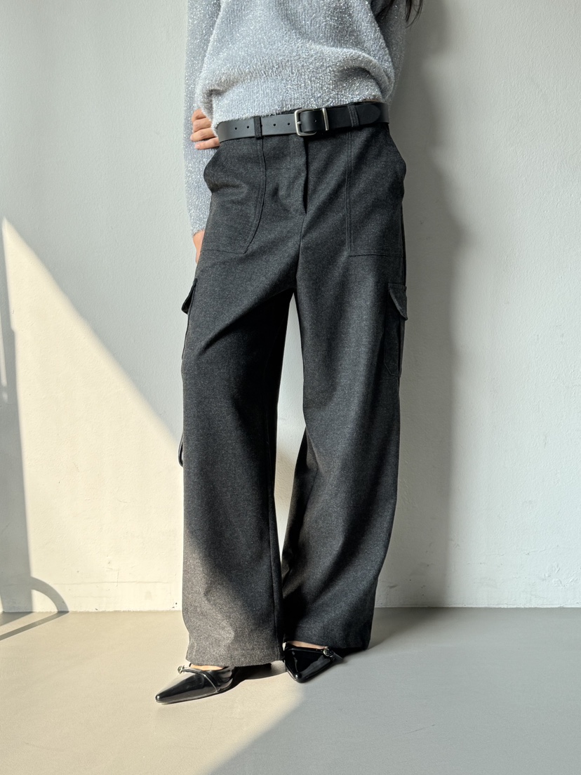 LIMLIMLIM東大門㊣實拍女士新款真品熱賣25秋冬休閑褲不含腰帶LIM LIM LIM休閑褲圖色2墨色