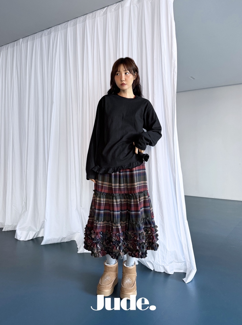 HEYJUDE東大門㊣實拍女士新款25秋冬休閑職業人氣半身裙中短裙HEYJUDE半身裙/中短裙